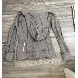 Lululemon Grey with white stripe sweatshirt